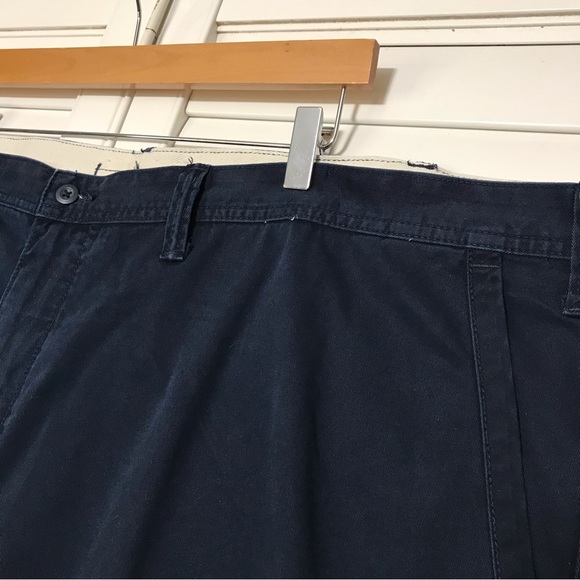 Polo Ralph Lauren Classic Fit Flat Front Chino Shorts Navy Blue Size 54 Big - Picture 5 of 9